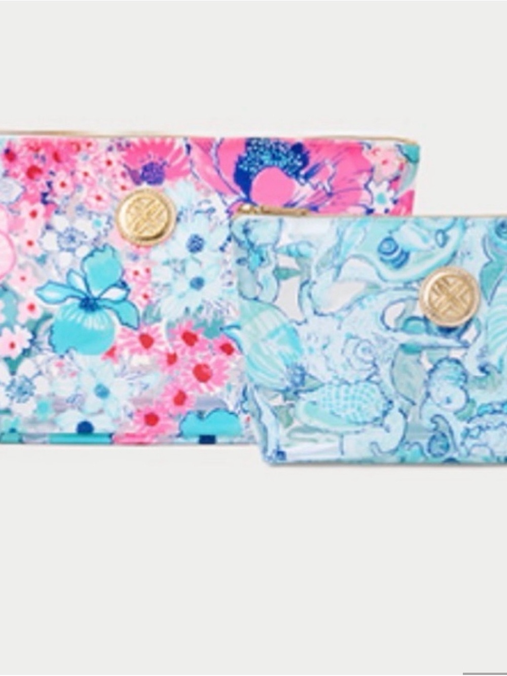 Lilly Pulitzer Pool Pouch Set of 2 In All Her Glory Print